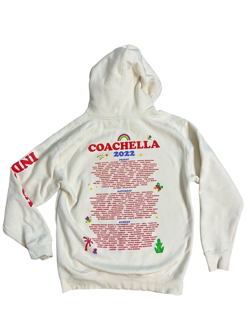 Coachella 2022 Hoodie Sweatshirt Mens M Festival Lineup Sweatshirt